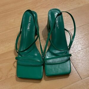 Public Desire Emerald Strappy Heels